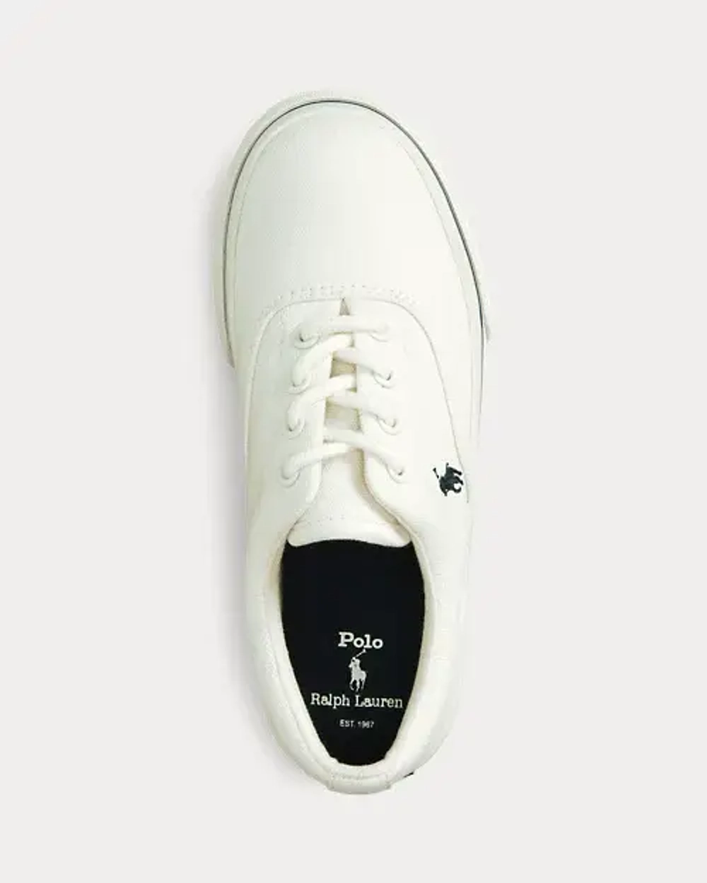 Классические детские кроссовки из хлопкового канваса Ralph Lauren