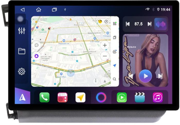 Магнитола для Honda Civic 9 седан 2012 левый руль - FarCar BX877 монитор 13" 2K QLED на Android 13, Быстрая, CarPlay, 4G SIM-слот