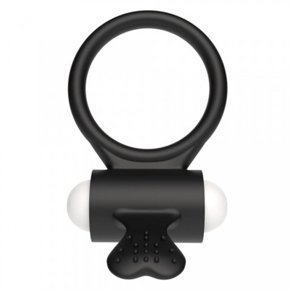 Черное виброкольцо для пениса