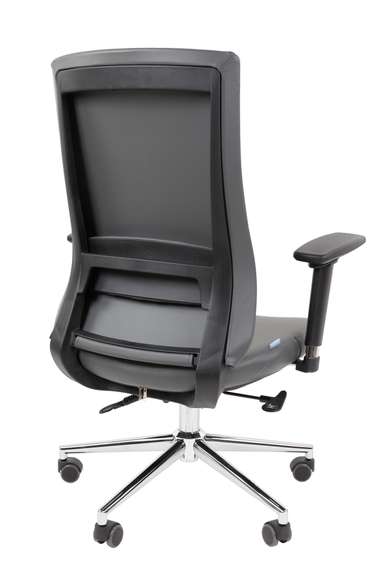 Офисное кресло Chairman 500LUX Россия экокожа cерый БП