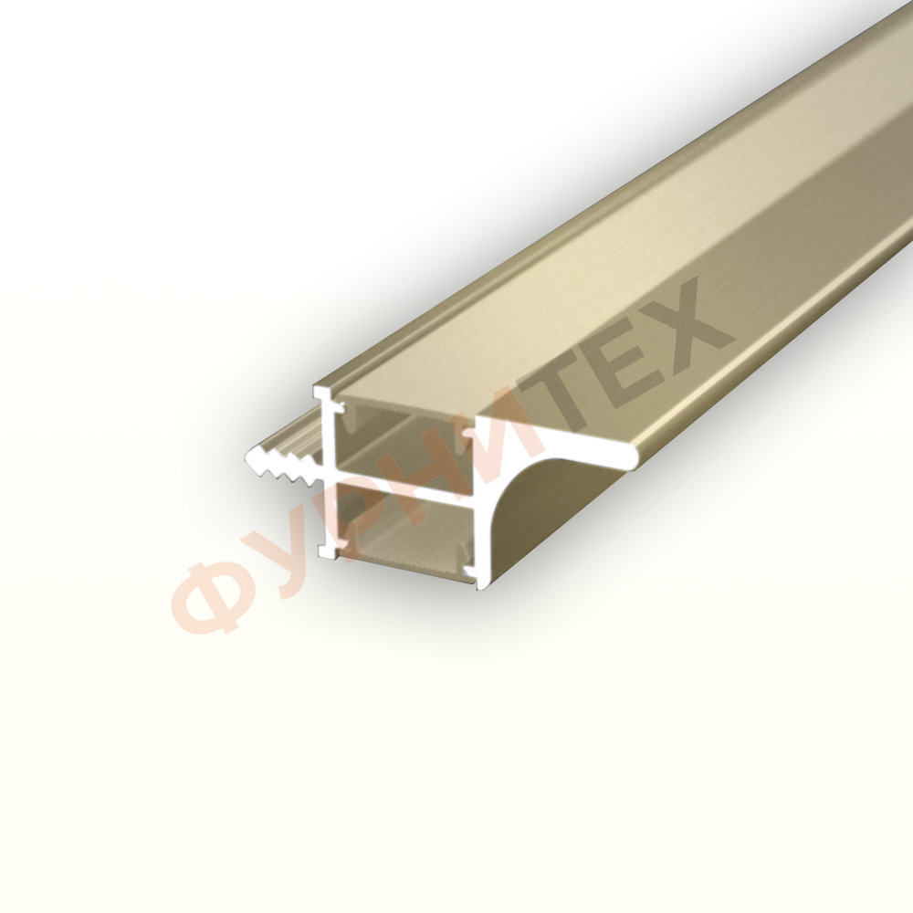 Алюминиевый рамочный врезной профиль с двухсторонней подсветкой для фасадов, Латунь купить с доставкой, Казахстан