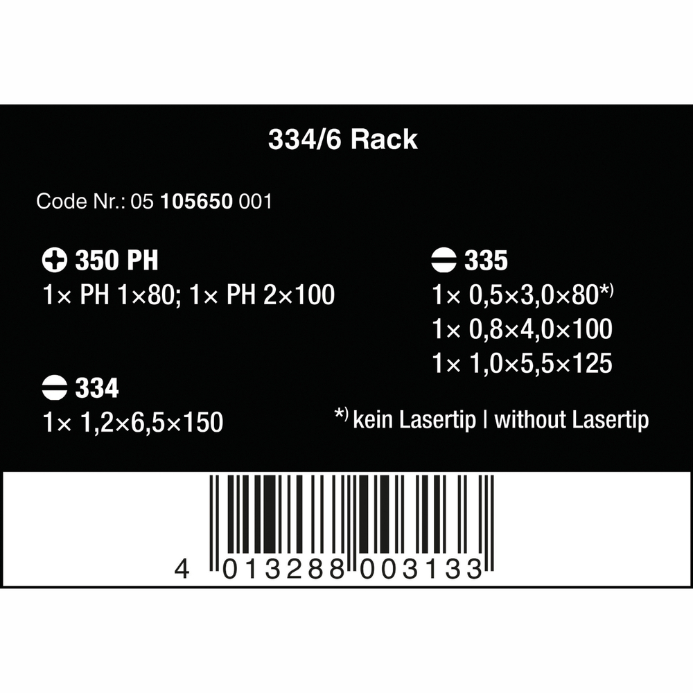 Набор отвёрток Kraftform Plus Lasertip + подставка Wera 05105650001