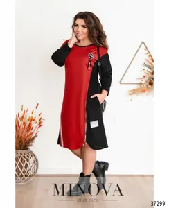 Платье 112-1-красный Minova