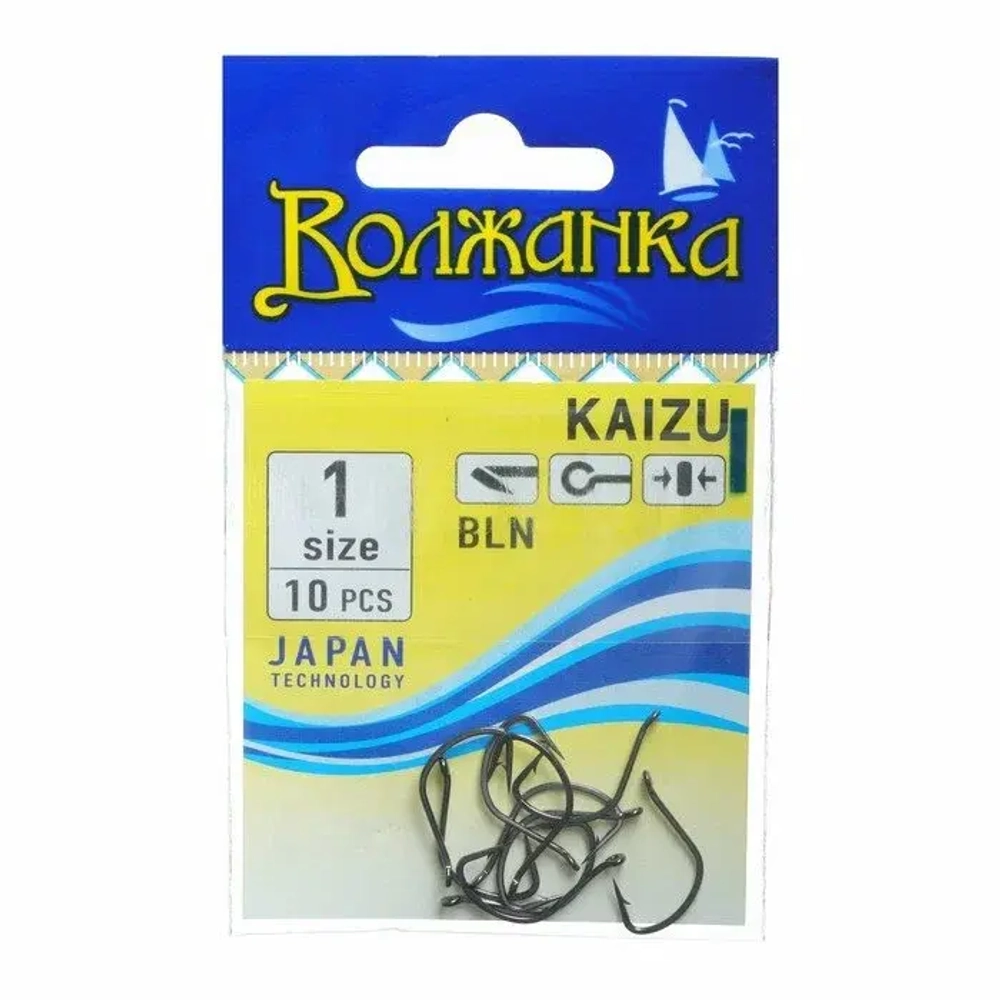 Крючки "Волжанка" Kaizu # 1 (10шт/уп)