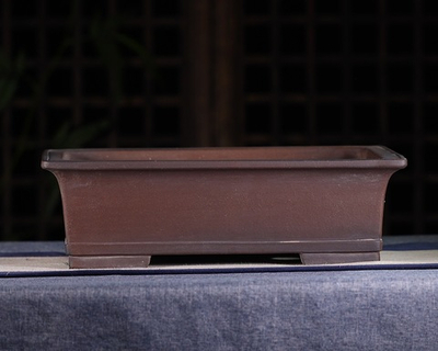 Состаренный неглазурованный горшок для бонсай высокого качества (исинская керамика) | 40.0*30.0*12.0