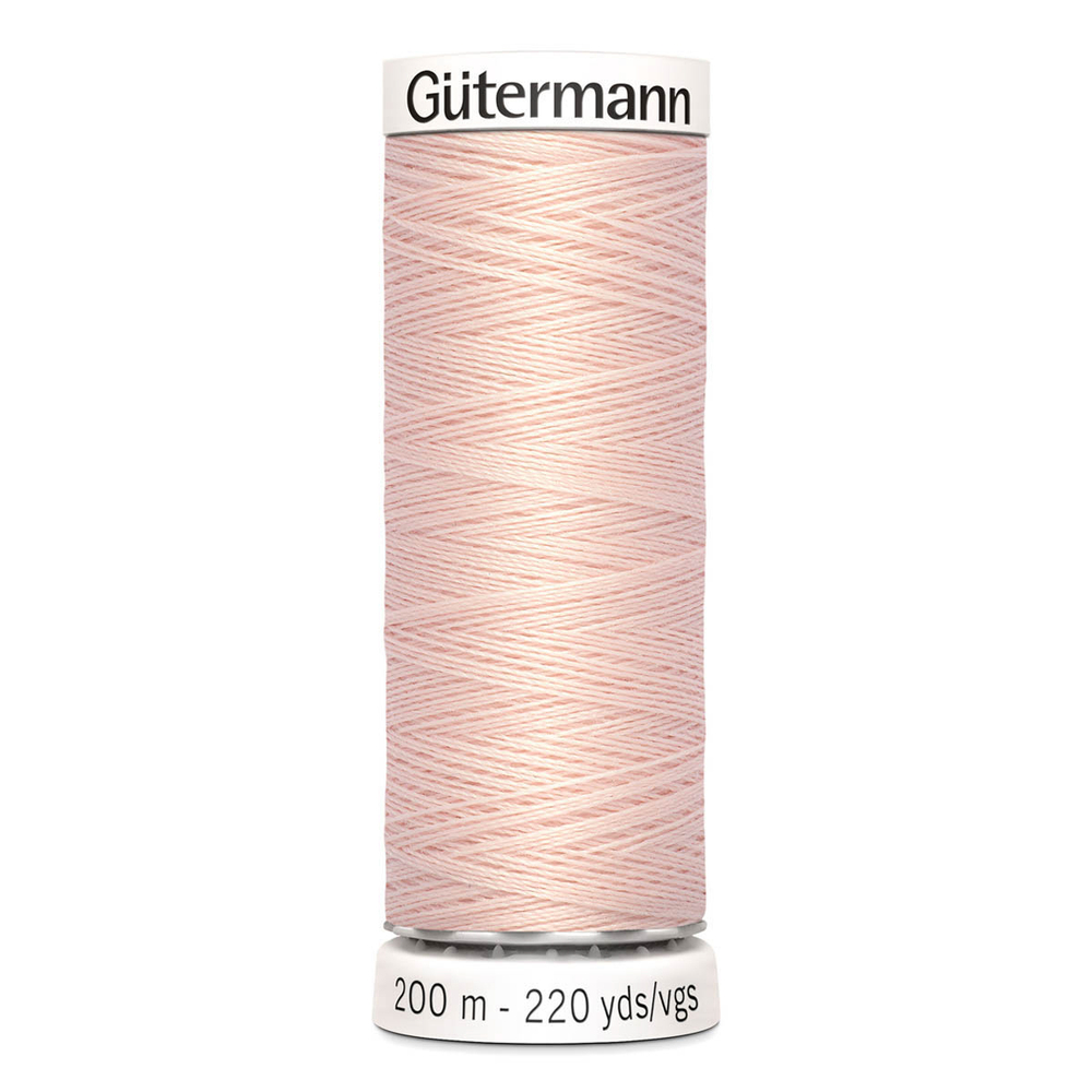 01 Нить Sew-All 100/200 м для всех материалов, 100% полиэстер Gutermann 748277 (658 розовая карамель)