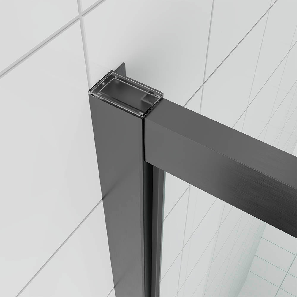 Душевая дверь Veconi Ottimo P20 GR, 1100x1900, графит брашинг, стекло прозрачное