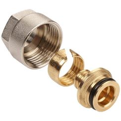 Фитинг AQUALINK коллекторный обжимной (евроконус) для полимерных труб 3/4х20