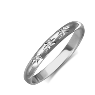 Обручальное кольцо из белого золота c бриллиантами 01-0028-00-101-1120-30