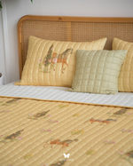 Комплект стеганного покрывала и 3 наволочек Soufiyan Tuscany Yellow Hermodr 130220310 Иран