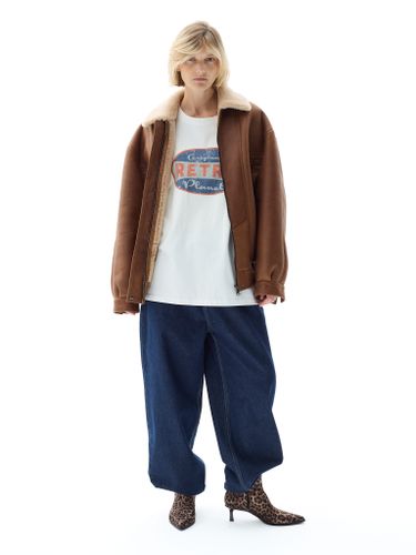 Белый хлопковый лонгслив RETRO