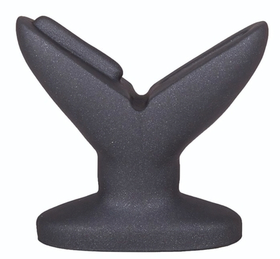 Анально-вагинальный плаг A Blooming tulip - 11 см. (Цвет: черный)