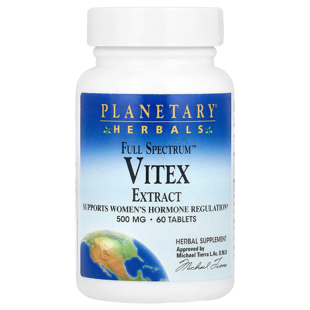 Planetary Herbals, Full Spectrum™, экстракт витекса, 60 таблеток