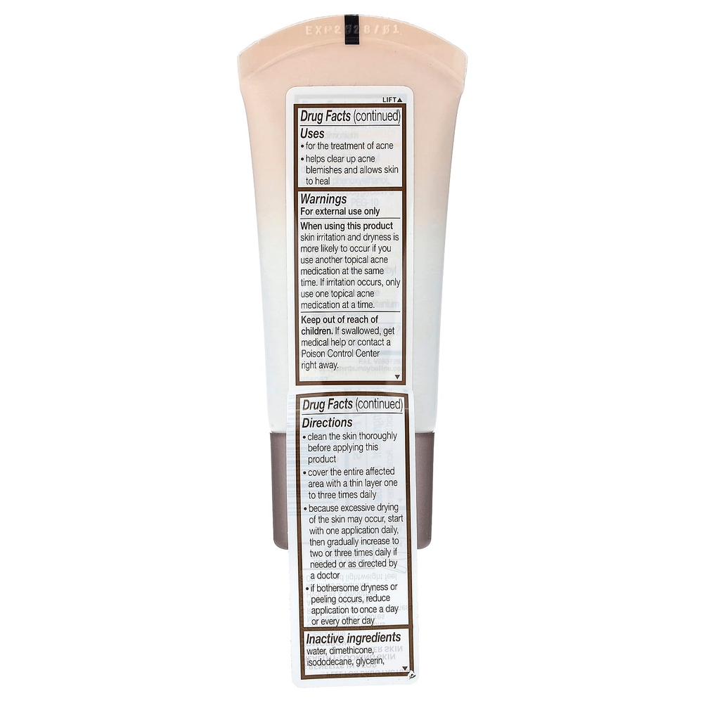 Maybelline, Dream BB Pure, очищающий бальзам для кожи, оттенок 100 Light Sheer, 30 мл (1 жидк. унция)