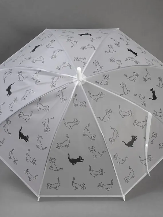 Зонт - трость полуавтоматический, «Funny kitten», 8 спиц, R = 47 см, цвет МИКС