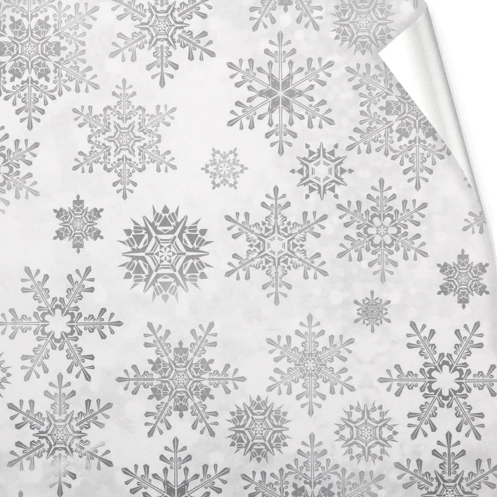 Бумага упаковочная 50х70 см «Метель» (1 лист), Серебро