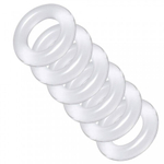 Комплект эрекционных колец для мошонки Master Series Ring Master Custom Ball Stretcher Kit, прозрачные, 6 шт