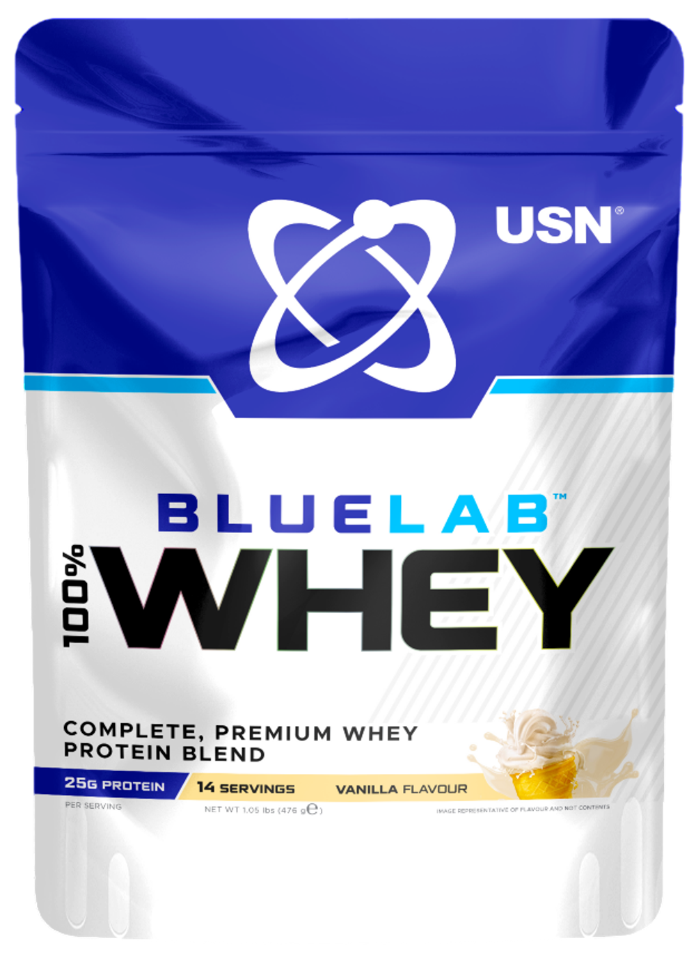 USN BlueLab Whey Bag 476 г , Сывороточный протеин 