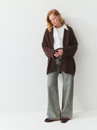 Кардиган вязаный "Кофе с корицей" женский