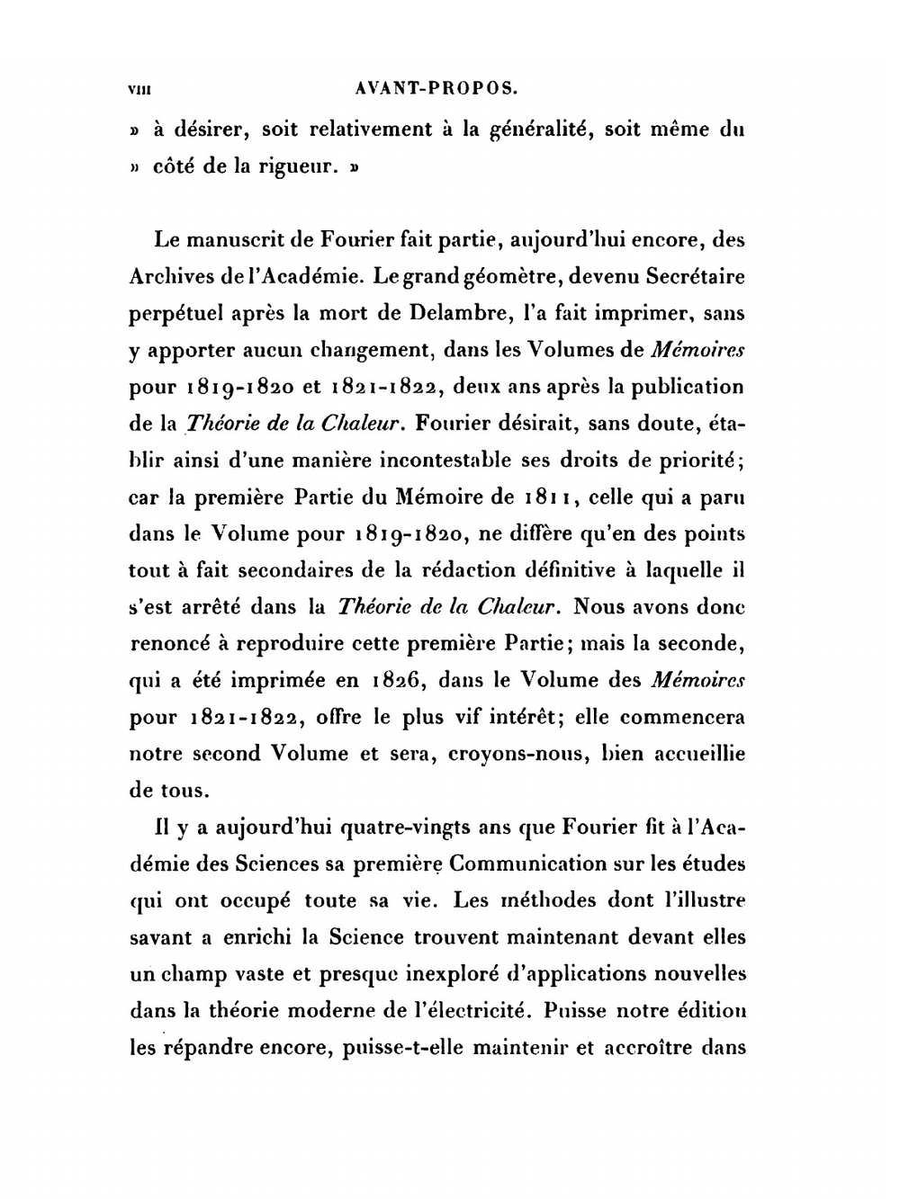 OEuvres De Fourier. Théorie Analytique De La Chaleur. Tome 1 | Gaston Darboux