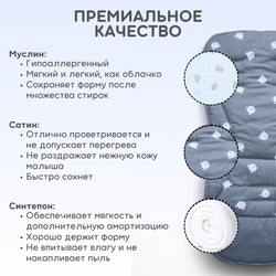 Матрас в коляску двухсторонний детский из муслина