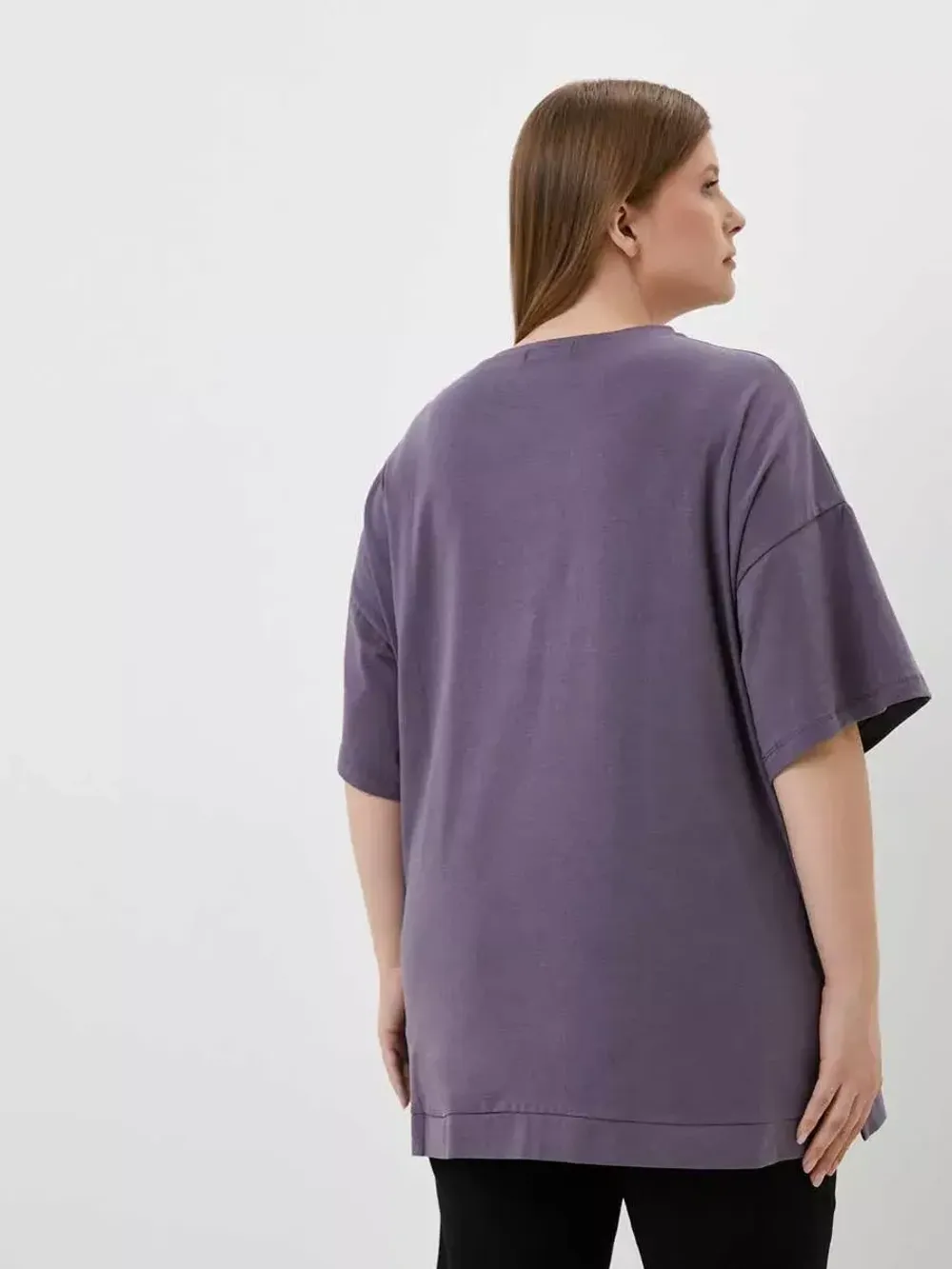 Футболка длинная больших размеров