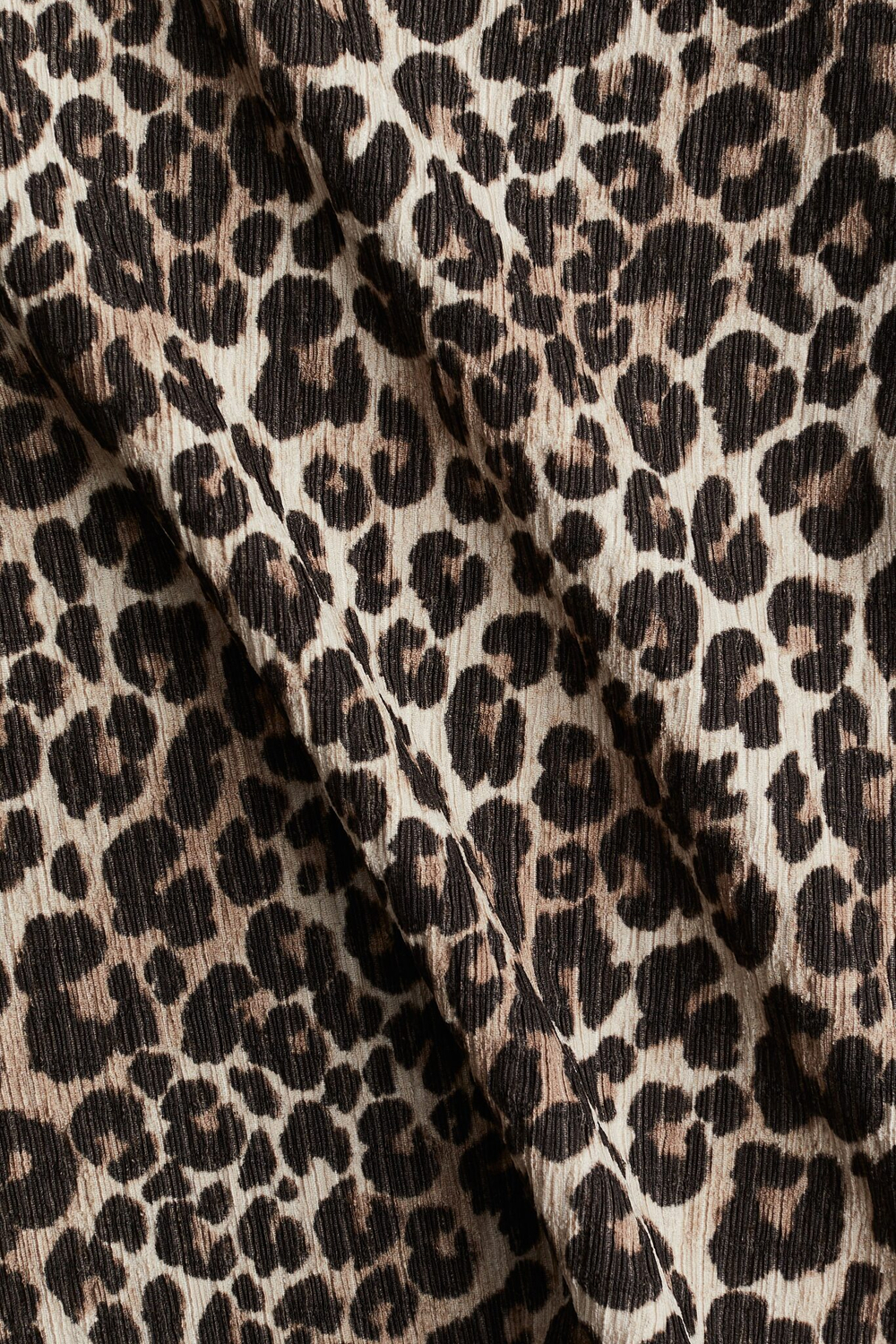 H&M Топ с пышными рукавами, леопардовый