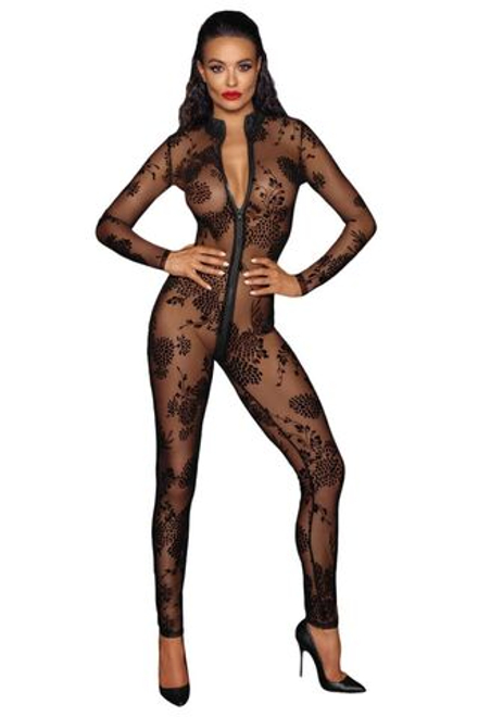 Длинный комбинезон из кружева с молнией