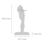 Стальной анальный стимулятор простаты 11,5см b-Vibe Stainless Steel Prostate Plug BV-053