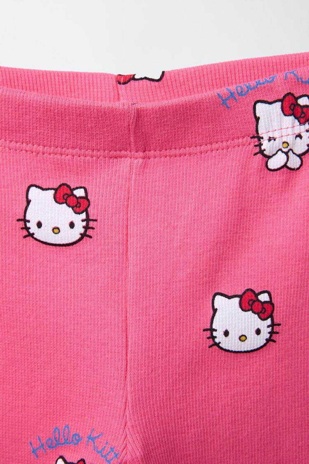 ZARA ТОЛСТОВКА И ЛЕГИНСЫ В РУБЧИК HELLO KITTY © SANRIO, КОРАЛЛОВЫЙ
