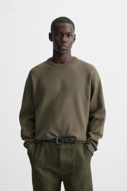 ZARA МЯГКИЙ СВИТЕР, ХАКИ