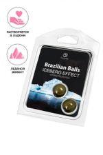 Массажное масло Secret Play Brazilian Balls ледяной эффект 2 шт