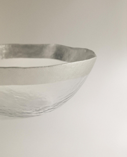 Zara Home миска из стекла, цвет серебристый, 14 см