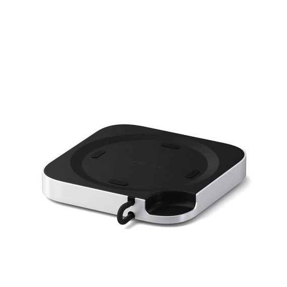 Подставка-концентратор Satechi Mac Mini M4 Stand &amp; Hub с отсеком для SSD (ST-GNMMES) серебристый