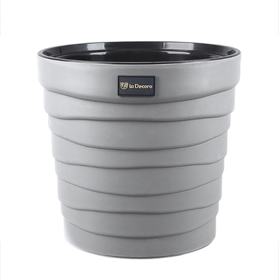 Кашпо "Бархан" со вставкой (7,5л) Цв. Серый жемчуг