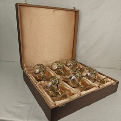 Набор из 6-ти бокалов для коньяка "Герб России" (подарочный футляр)