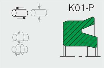 Уплотнение поршня K01-P / K01-R