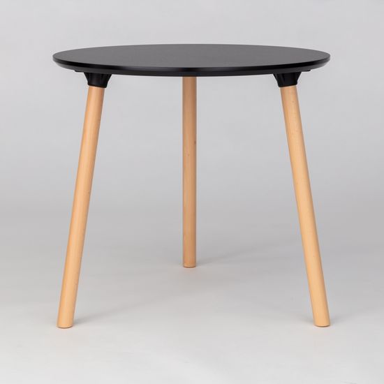 Обеденный стол Copine 80 см меламин черный | Купить в StoreForHome.ru