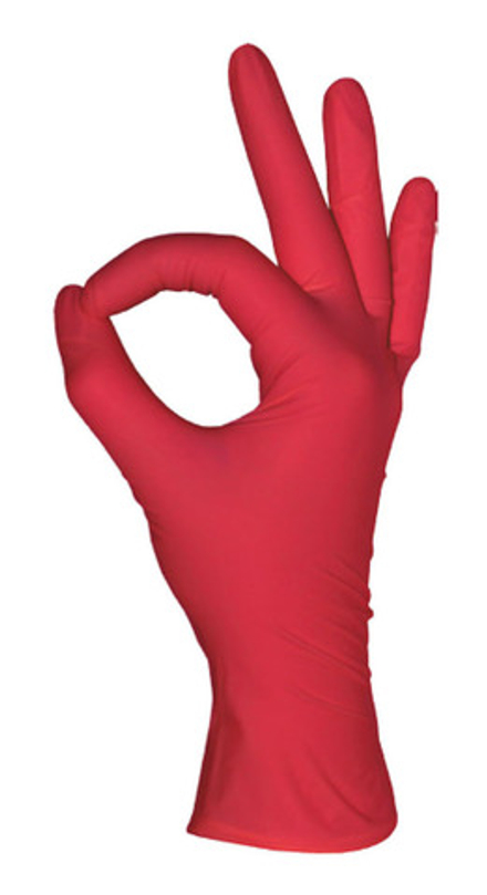 Перчатки нитриловые MediOK Красные 50пар (100шт.)/упаковка, размер S