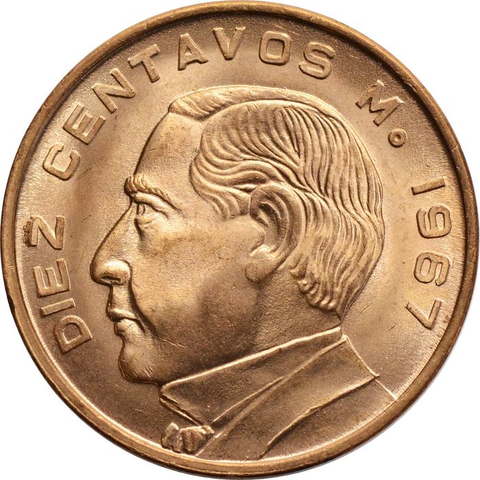 10 сентаво 1967 Мексика
