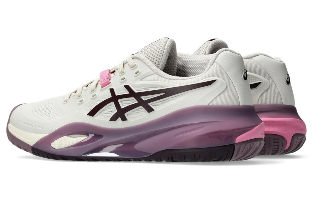 Женские Кроссовки теннисные Asics Gel-Resolution X - sofr oat/dark aubergine