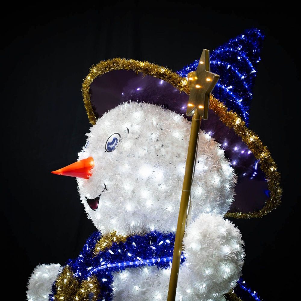 Светодиодный снеговик "Волшебник"