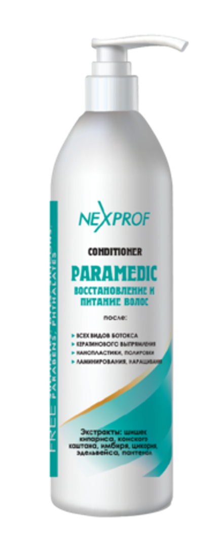 Nexxt Professional Craft Paramedic Интенсивный уход - кондиционер : восстановление и питание после модных процедур на волосах 1000мл