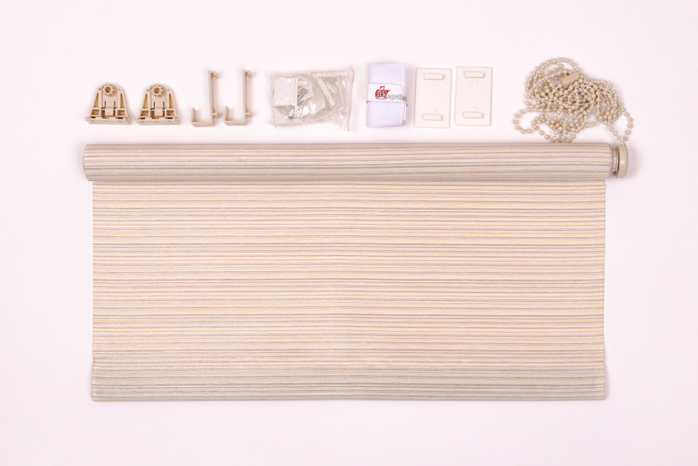 Ролет штора ЗЕБРАНО светло-жёлтый