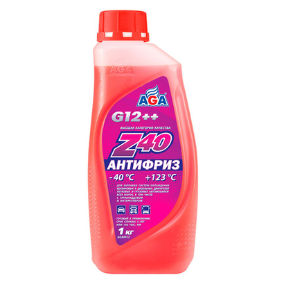 Антифриз AGA Z40 G12++ red -40 1кг.