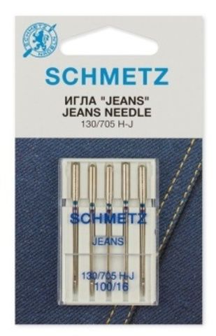 Иглы 29 Schmetz для джинсы 130/705 Н-J №100 5 шт