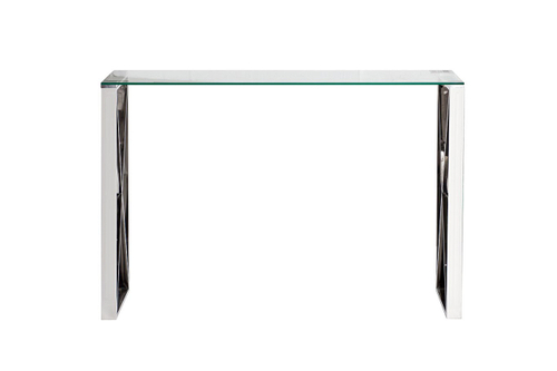 47ED-CST008 Консоль прозр.стекло/хром 120*40*78см