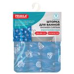 Шторка для ванной ПОЛИЭСТЕР, 180х180 см, кольца в комплекте,море, PRIMILA 700077
