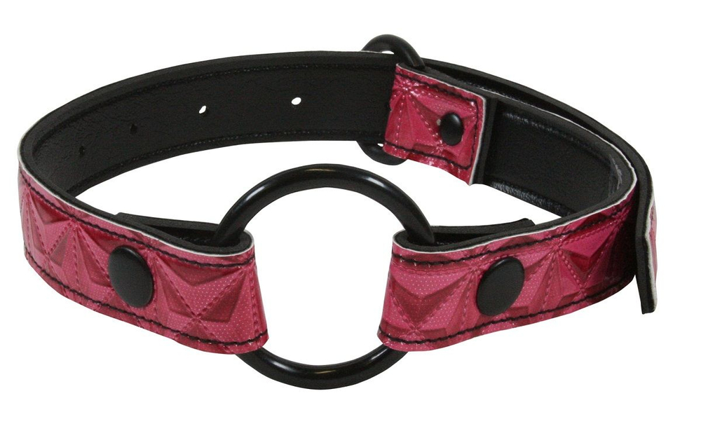 Розовый расширитель для рта Sinful O-Ring Mouth Gag (Цвет: розовый с черным)