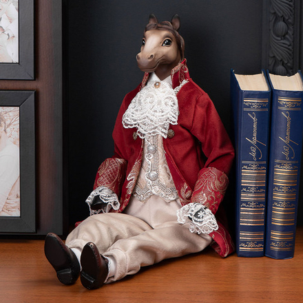 Кукла интерьерная коллекционная Конь лорд Эдвард